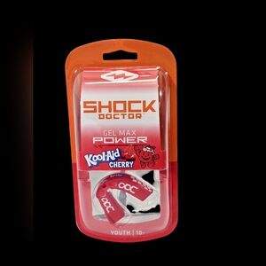 Shock Doctor Kool Aid Gel Max Power Flavor Fusion Mouth Guard Cherry‎ YOUTH new
